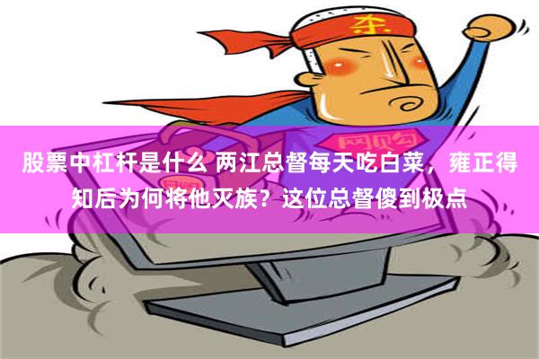 股票中杠杆是什么 两江总督每天吃白菜，雍正得知后为何将他灭族？这位总督傻到极点