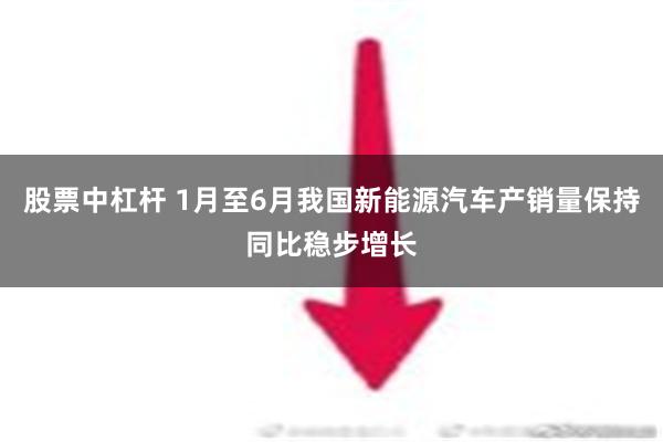 股票中杠杆 1月至6月我国新能源汽车产销量保持同比稳步增长