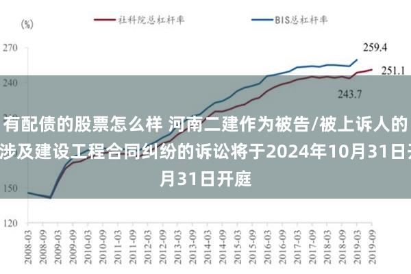 有配债的股票怎么样 河南二建作为被告/被上诉人的1起涉及建设工程合同纠纷的诉讼将于2024年10月31日开庭