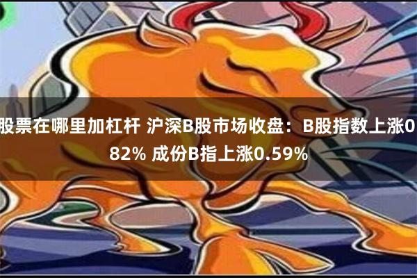 股票在哪里加杠杆 沪深B股市场收盘：B股指数上涨0.82% 成份B指上涨0.59%